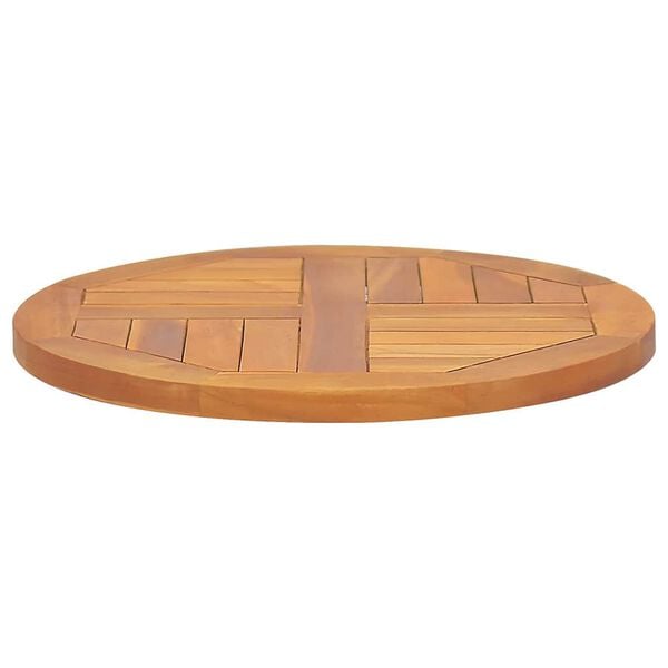 vidaXL Table Top Solid Teak Wood Round 2.5 cm 50 cm