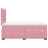 vidaXL Box Spring Bed with Mattress Pink 120x200 cm Velvet