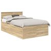 vidaXL Bed Frame Sonoma Oak 120 x 190 cm Engineered Wood