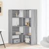 vidaXL Corner Bookcase 4-Tier Grey Sonoma 85x85x140 cm Engineered Wood