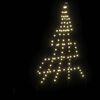 vidaXL LED Christmas Tree with Ground Spikes Warm White 180 cm Metal