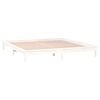 vidaXL LED Bed Frame without Mattress White 160x200 cm Solid Wood