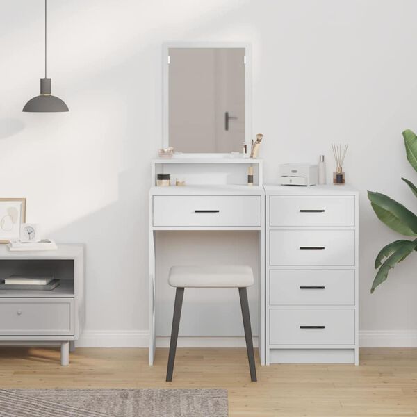 vidaXL Dressing Table White 50 x 41 x 140 cm Engineered Wood