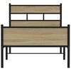 vidaXL Bed Frame without Mattress Sonoma Oak 107x203 cm Engineered Wood