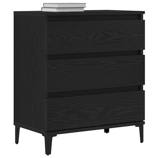 vidaXL Sideboard with Drawer Black oak 60 x 35 x 70 cm Engineered Wood