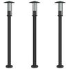 vidaXL Outdoor Floor Lamps 3pcs Black 100 cm Stainless Steel