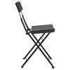 vidaXL Folding Bistro Chairs 4 pcs Black Poly Rattan and Steel