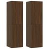 vidaXL Wall-mounted TV Cabinets 2 pcs Brown Oak 30.5x30x110 cm