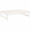 vidaXL Garden Footstool White 120x80 cm Solid Wood Pine