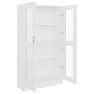 vidaXL Vitrine Cabinet White 82.5x30.5x150 cm Engineered Wood