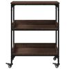 vidaXL Kitchen Trolley Brown Oak 60x41x80.5 cm Engineered Wood
