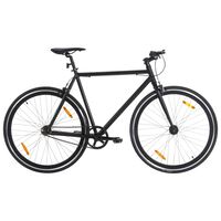 vidaXL Fixed Gear Bike Black 700c 59 cm
