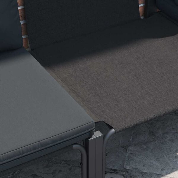 vidaXL Garden Sofa Set Anthracite Steel