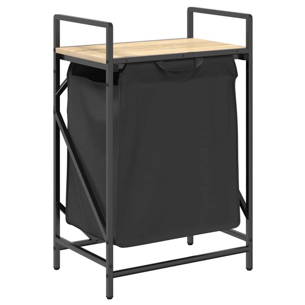 vidaXL Laundry Basket 1 Compartment with Shelf Sonoma Oak