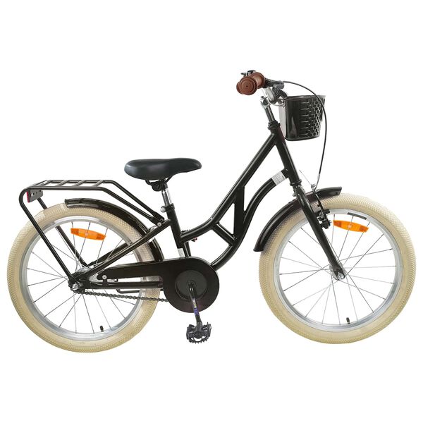 vidaXL Kids Bike 24'' for 8-12 Years Old Black
