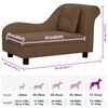 vidaXL Dog Sofa with Pillow Brown 83x44x44 cm Plush