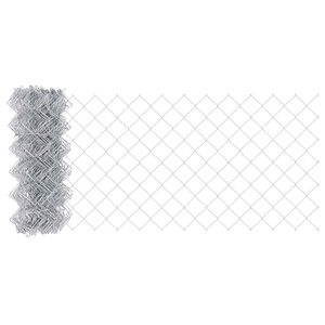 vidaXL Chain Link Fence Silver 25 x 0.6 m Galvanised Steel