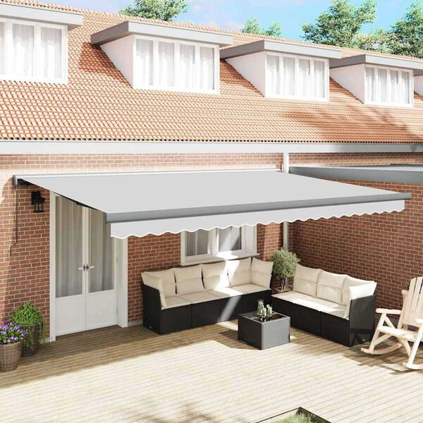 vidaXL Awning Frame Manual Anthracite 500 x 300 cm Aluminium