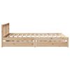 vidaXL Bed Frame without Mattress 150x200 cm King Size Solid Wood Pine