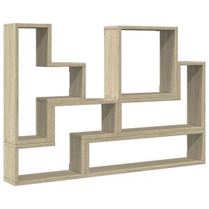 vidaXL Wall Shelf Sonoma Oak 96x12x64 cm Engineered Wood