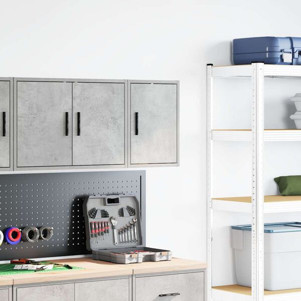 vidaXL Garage Wall Cabinet Concrete Grey Engineered Wood