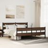 vidaXL Metal Bed Frame without Mattress Brown Oak 180x200 cm Super King