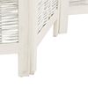 vidaXL Room Divider 4 Panels White Solid Wood Paulownia
