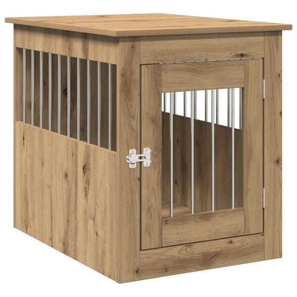 vidaXL Dog Crate Furniture Artisan Oak 55x75x65 cm Engineered Wood