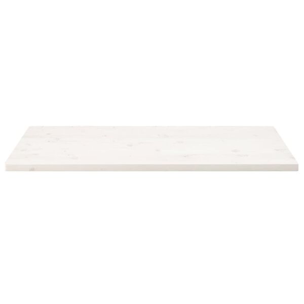 vidaXL Table Top White 100x50x2.5 cm Solid Wood Pine Rectangular