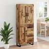 vidaXL Highboard Old Wood 69.5 x 34 x 180 cm Engineered Wood