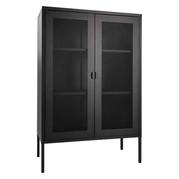 House Nordic Display Cabinet Anna with Mesh Door Black