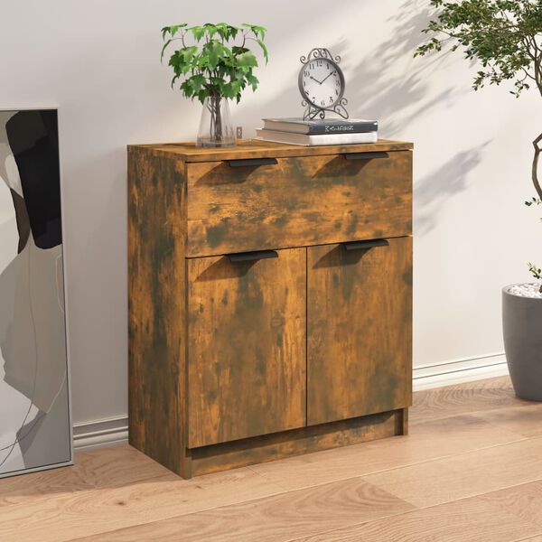 vidaXL Sideboard Smoked Oak 60x30x70 cm Engineered Wood