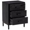 vidaXL Bedside Cabinets 2 pcs Black 40x30x55 cm Solid Wood Pine