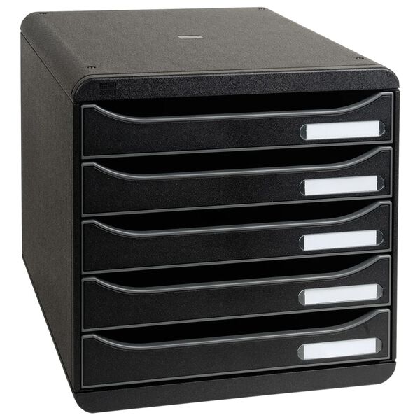 Exacompta Big-Box Plus Desktop Drawer Set Ecoblack with 5 Drawers