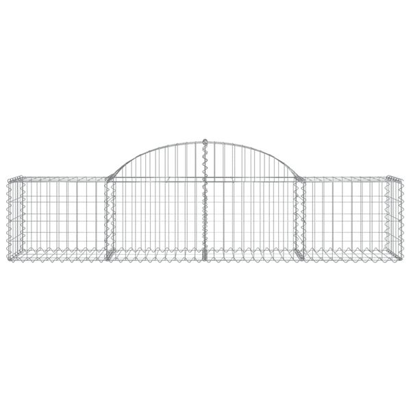 vidaXL Arched Gabion Baskets 14 pcs 200x50x40/60 cm Galvanised Iron
