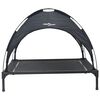 vidaXL Dog Bed Folding Manual Black 104 x 86 x 84.5 cm Steel