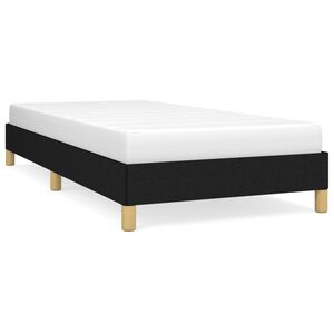 vidaXL Bed Frame without Mattress Black 90x190 cm Single Single Fabric
