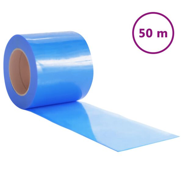 vidaXL Door Curtain Blue 200 mmx1.6 mm 50 m PVC