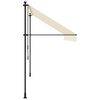 vidaXL Retractable Awning Cream 350x150 cm Fabric and Steel