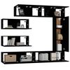 vidaXL 7 Piece TV Cabinet Set Black Engineered Wood