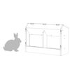 vidaXL Rabbit Feeder Olive Green 64.5 x 25.5 x 45.5 cm