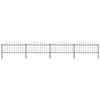 vidaXL Garden Fence with Spear Top Steel 671x75 cm Black