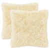 vidaXL Cushion Cover 2 pcs HEERLEN Cream 40 x 40 cm PV Fleece