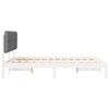vidaXL Bed Frame with Upholstered Headboard Light Grey 140 x 190 cm