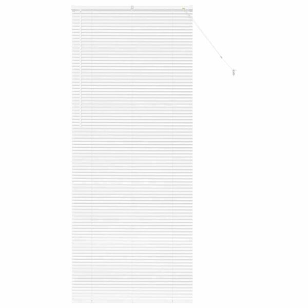 vidaXL Window Blind with Curtains Manual White Aluminium