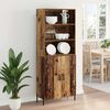 vidaXL Highboard Old Wood 69.5 x 32.5 x 180 cm Engineered Wood
