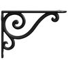 vidaXL Wall Shelf Brackets 12 pcs Black 23.5 x 28 x 3.5 cm Steel