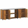 vidaXL Kitchen Storage Set with Shelf 3 pcs Rusty Weathering Steel