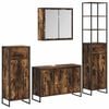 vidaXL Bathroom Furniture Set 4 pcs Smoked Oak Engineered Wood