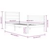 vidaXL Bed Frame without Mattress Solid Wood Pine 90x200 cm